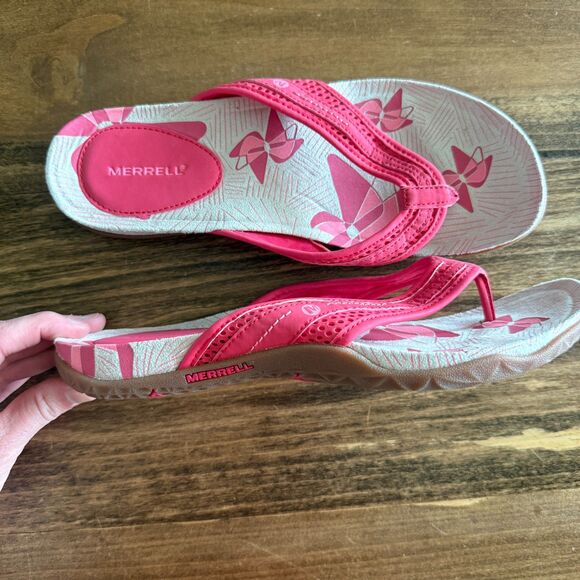 Merrell Pink Lorelei Thong Toe Separator Sandals Women's 8 - Picture 3 of 8